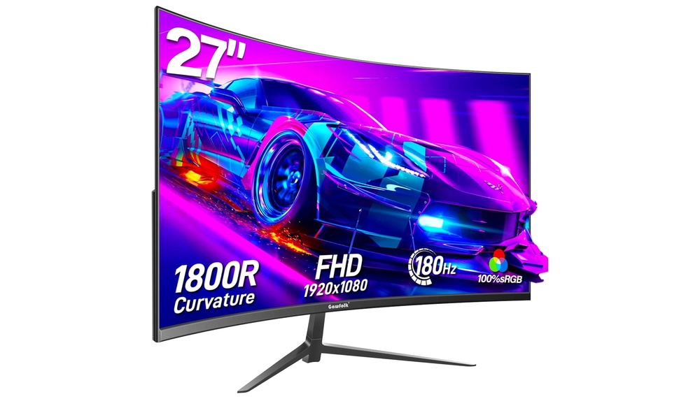 Gawfolk Curved Gaming Monitor 27 Inch