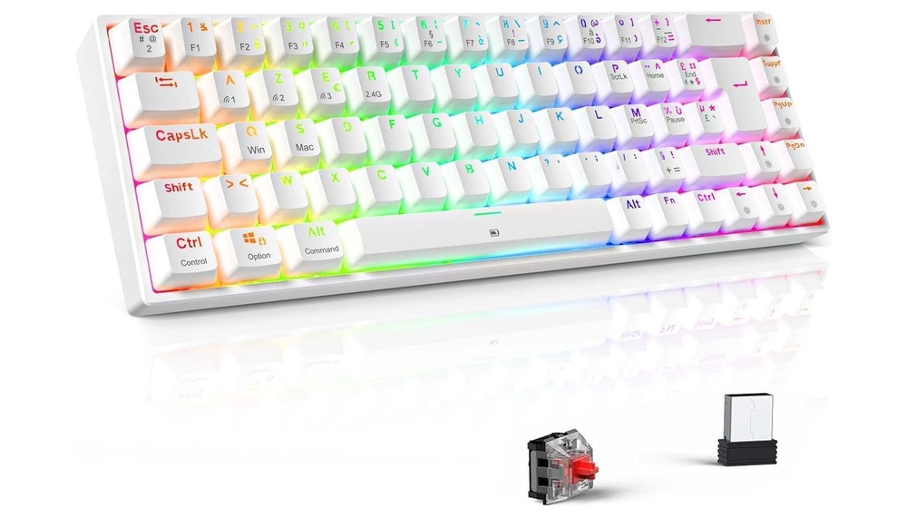 TECURS Clavier Gamer Mecanique sans Fil RGB